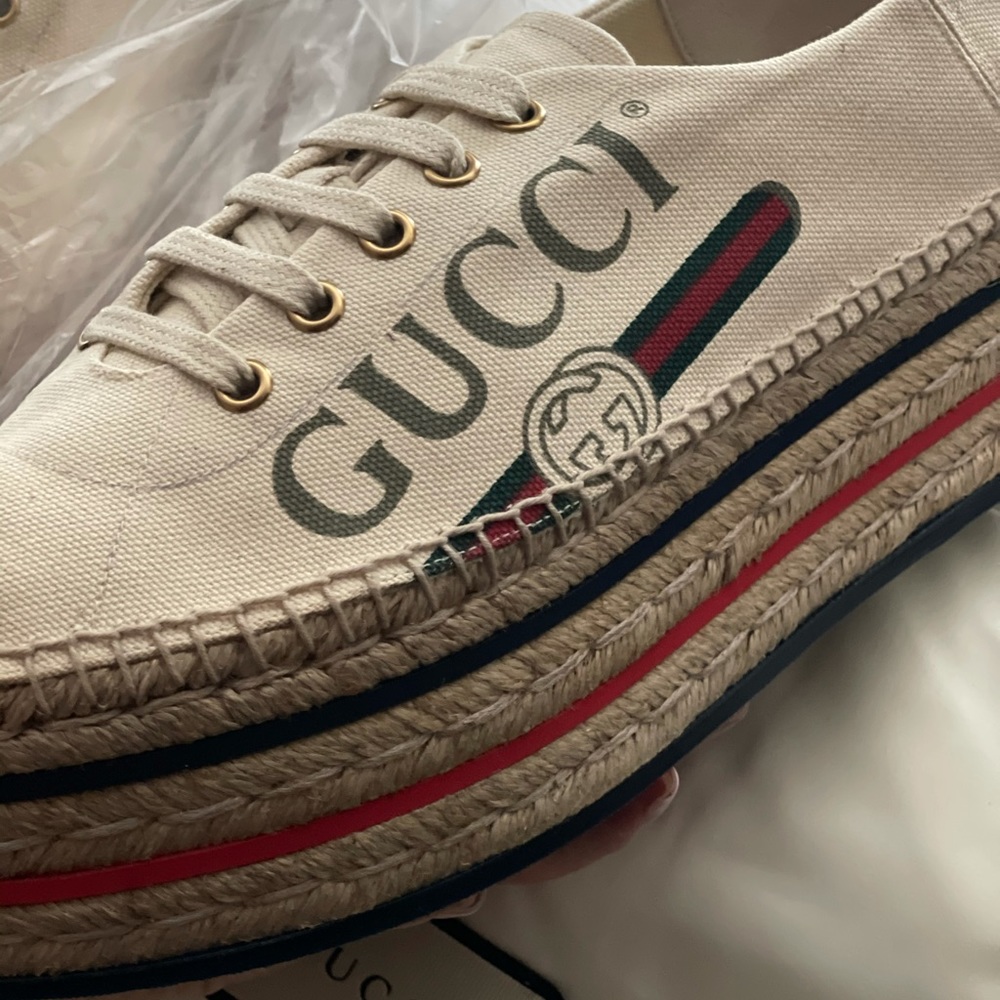 Gucci platform espadrille size 40 brand new